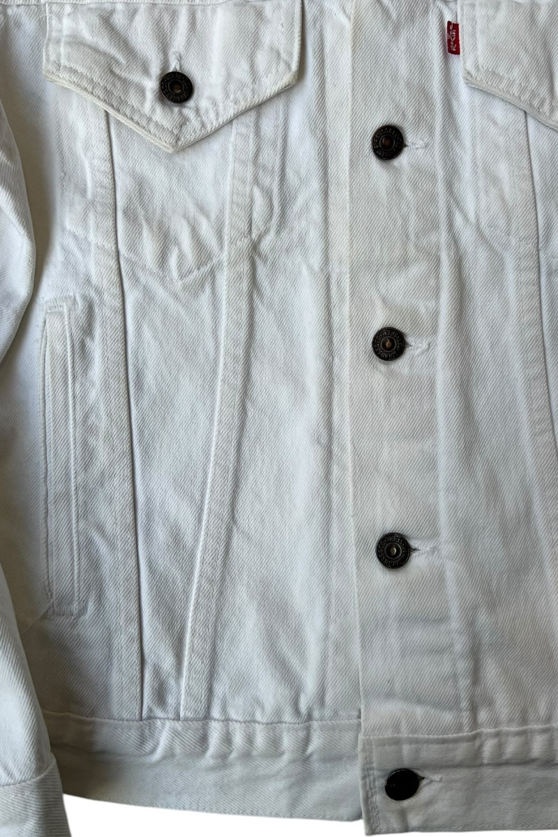 MADE IN USA 90'S 3RD TYPE DENIM JACKET / WHITE [SIZE: M USED]