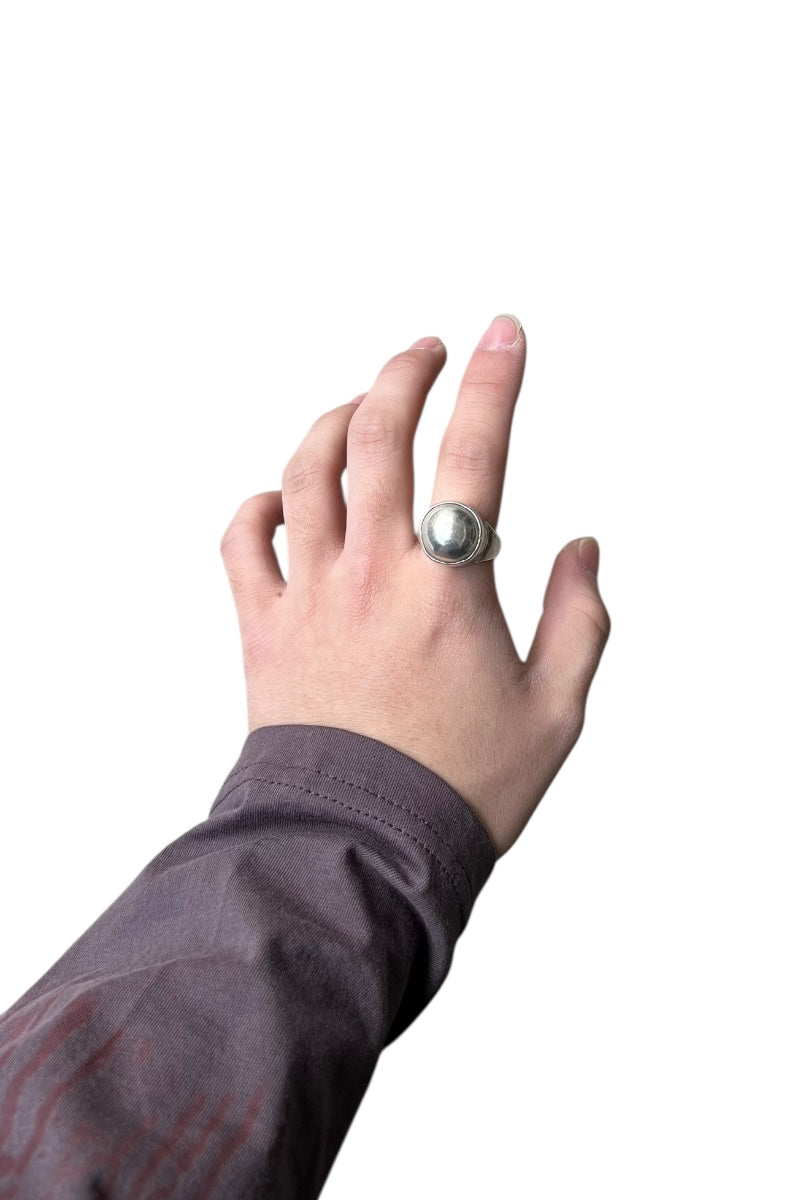 925 SILVER RING / SILVER [SIZE: Equivalent to JP 24 / USED]