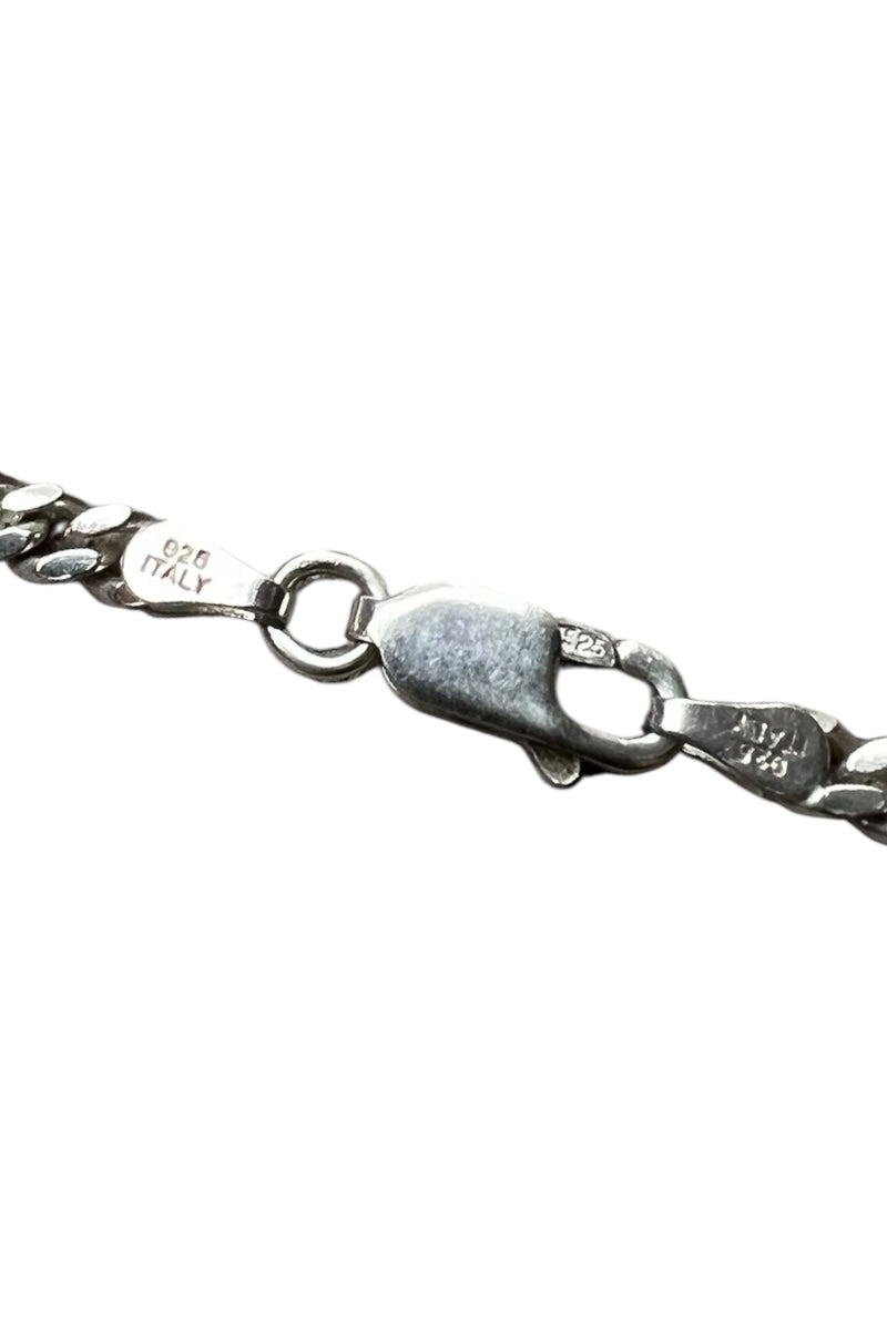 MADE IN ITALY 925 SILVER CHAIN NECKLACE / SILVER [SIZE: ONE SIZE, USED]