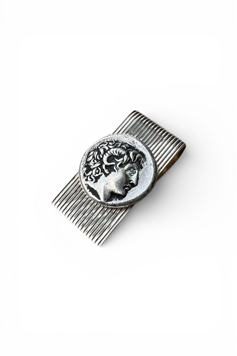 VINTAGE 925 SILVER ROMAN COIN MONEY CLIP / SILVER [SIZE: ONE SIZE USED]