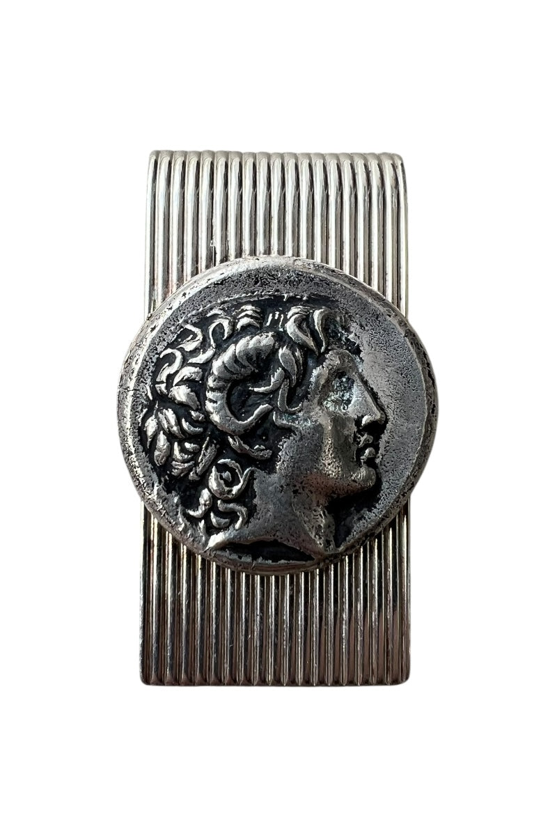 VINTAGE 925 SILVER ROMAN COIN MONEY CLIP / SILVER [SIZE: ONE SIZE USED]