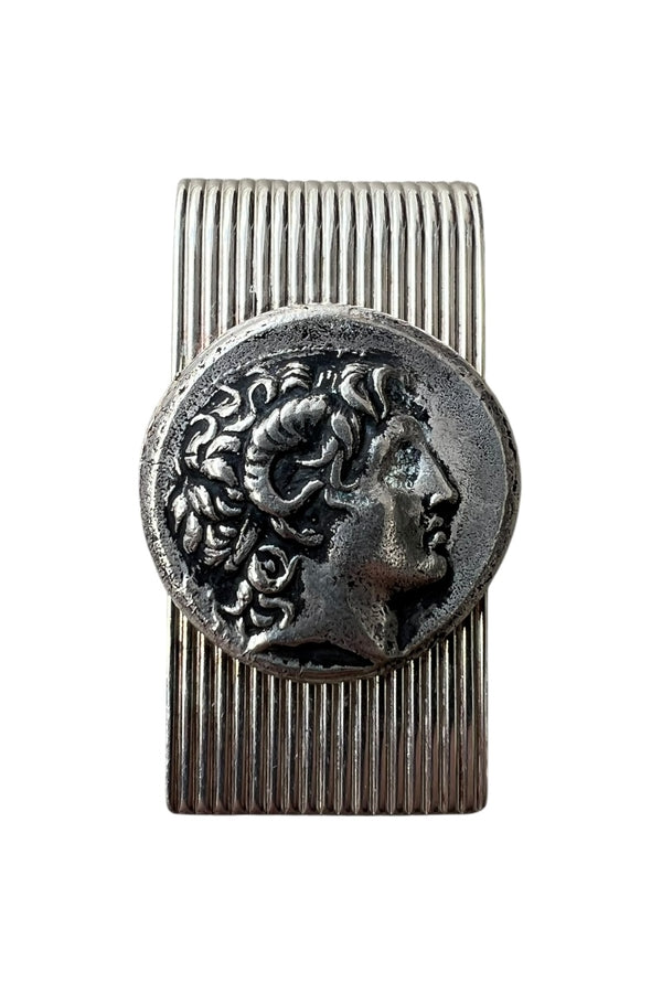 VINTAGE 925 SILVER ROMAN COIN MONEY CLIP / SILVER [SIZE: ONE SIZE USED]