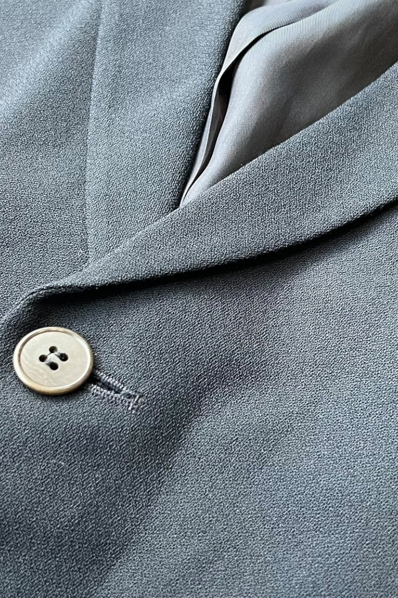 MADE IN PORTUGAL Y2K EARLY 00'S TAILORED JACKET / BLACK [SIZE: L USED]