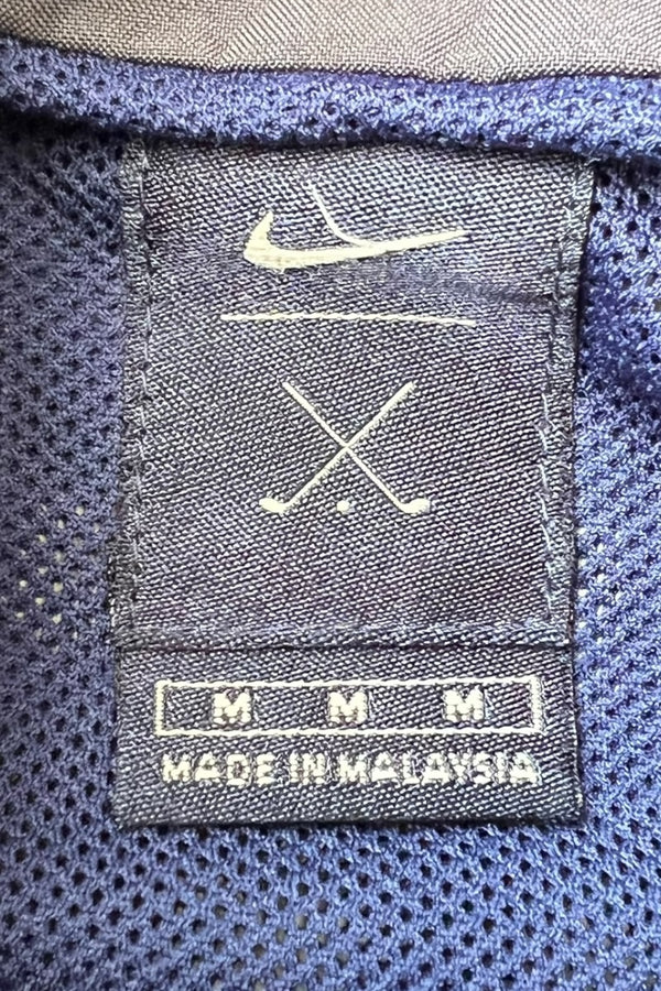 Y2K EARLY 00'S ZIP NYLON JACKET / NAVY [SIZE: M USED]