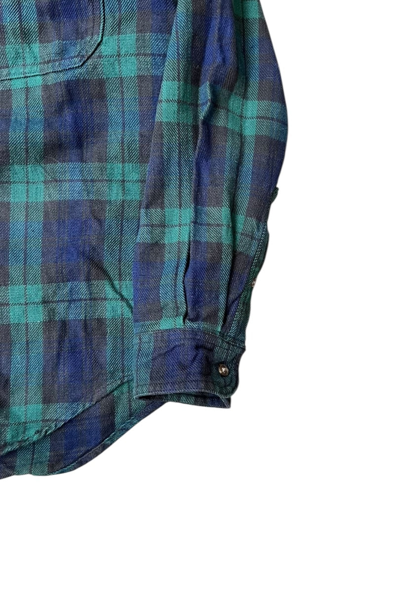 MADE IN CANADA 88-90'S L/S BLACK WATCH CHECK SHIRT / GREEN [SIZE: M DEADSTOCK/NOS]