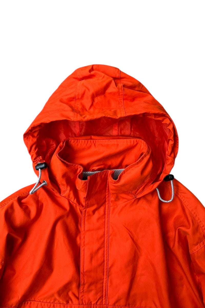 Y2K EARLY 00'S NYLON ANORAK JACKET / ORANGE [SIZE: L USED]
