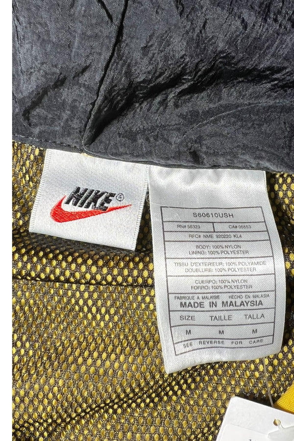 90'S NYLON HALF-ZIP ANORAK JACKET / YELLOW [SIZE: M USED]