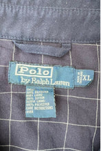 画像をギャラリービューアに読み込む, 90'S SMOOTH POLYESTER ZIP UP JACKET / NAVY [SIZE: XL USED]
