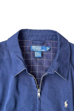 画像をギャラリービューアに読み込む, 90'S SMOOTH POLYESTER ZIP UP JACKET / NAVY [SIZE: XL USED]
