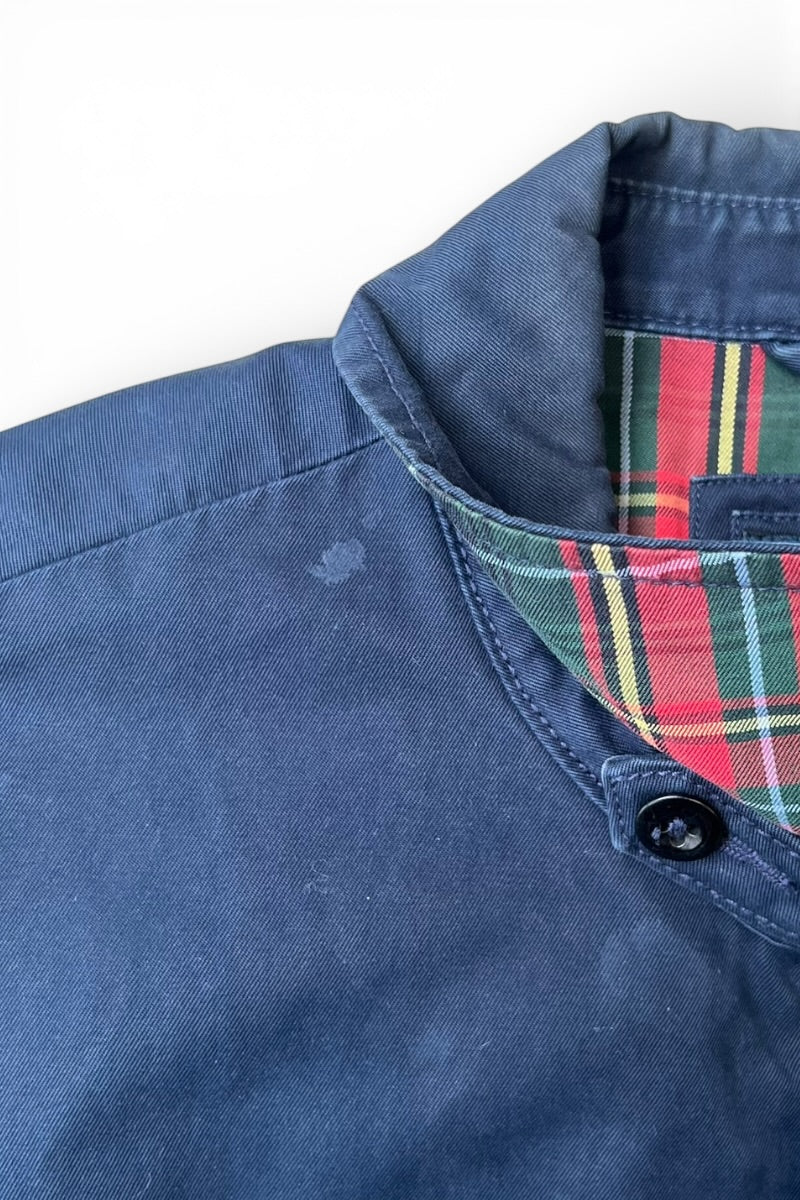 90'S EXCLUSIVE DECORATION ZIP UP JACKET / NAVY [SIZE: L USED]