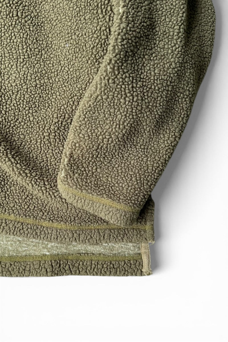 90'S BOA FLEECE POLO SHIRT / KHAKI [SIZE: L USED]