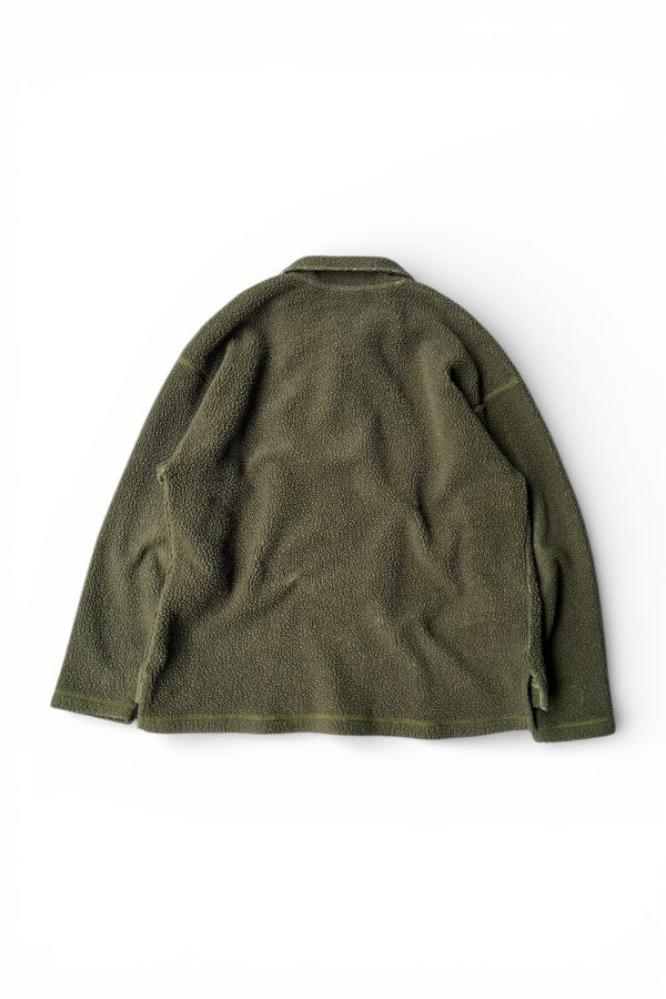 90'S BOA FLEECE POLO SHIRT / KHAKI [SIZE: L USED]