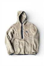画像をギャラリービューアに読み込む, 20'S HALF-ZIP HOODIE FLEECE JACKET / BEIGE [SIZE: XL USED]
