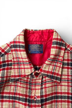 画像をギャラリービューアに読み込む, MADE IN USA 60-70'S L/S WOOL CHECK SHIRT / RED [SIZE: L USED]
