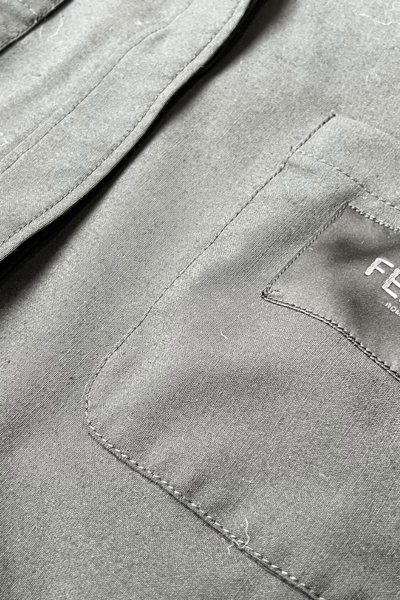 L/S SHIRT JACKET / BLACK [SIZE: 36 USED]