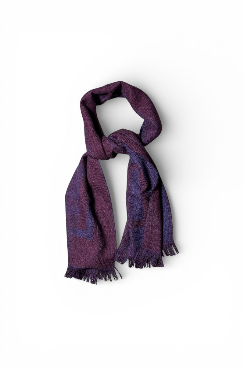 MADE IN ITALY WOOL SCARF / PURPLE [SIZE: ONE SIZE USED]