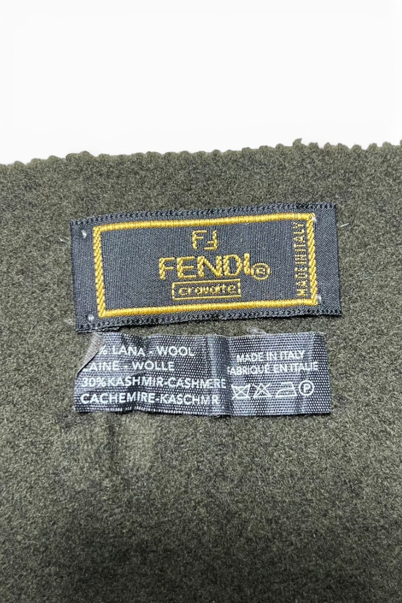 MADE IN ITALY WOOL CASHMERE SCARF / GREEN [SIZE: ONE SIZE USED]
