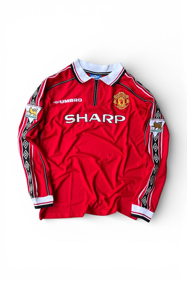 MADE IN ENGLAND 98-99 MANCHESTER UNITED FOOTBALL SHIRT / RED [SIZE: S DEADSTOCK/NOS]