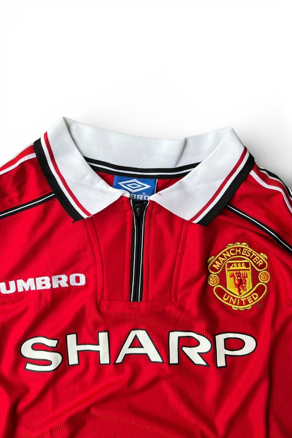 MADE IN ENGLAND 98-99 MANCHESTER UNITED FOOTBALL SHIRT / RED [SIZE: S DEADSTOCK/NOS]