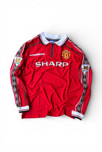 画像をギャラリービューアに読み込む, MADE IN ENGLAND 98-99'S MANCHESTER UNITED FOOTBALL GAME SHIRT / RED [SIZE: S DEADSTOCK/NOS]
