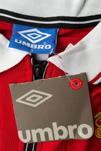 画像をギャラリービューアに読み込む, MADE IN ENGLAND 98-99'S MANCHESTER UNITED FOOTBALL GAME SHIRT / RED [SIZE: S DEADSTOCK/NOS]
