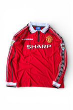 画像をギャラリービューアに読み込む, MADE IN ENGLAND 98-99'S MANCHESTER UNITED FOOTBALL GAME SHIRT / RED [SIZE: S DEADSTOCK/NOS]
