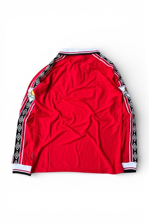 MADE IN ENGLAND 98-99 MANCHESTER UNITED FOOTBALL SHIRT / RED [SIZE: S DEADSTOCK/NOS]