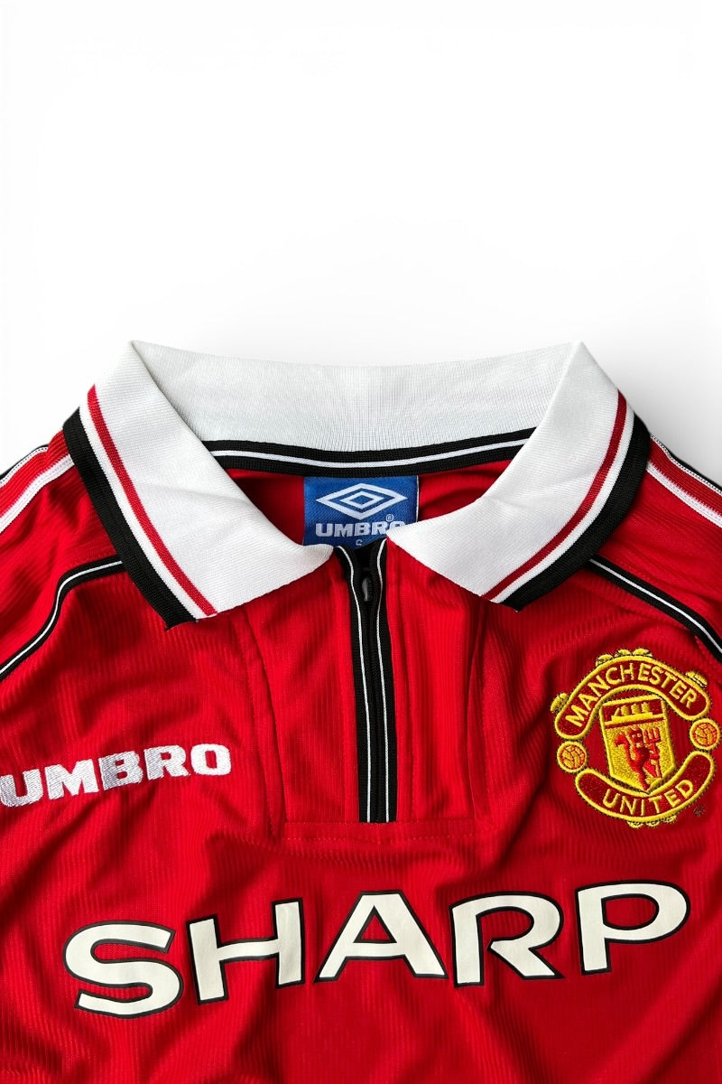 MADE IN ENGLAND 98-99 MANCHESTER UNITED FOOTBALL SHIRT / RED [SIZE: S DEADSTOCK/NOS]