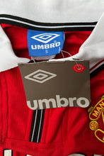 画像をギャラリービューアに読み込む, MADE IN ENGLAND 98-99'S MANCHESTER UNITED FOOTBALL GAME SHIRT / RED [SIZE: S DEADSTOCK/NOS]
