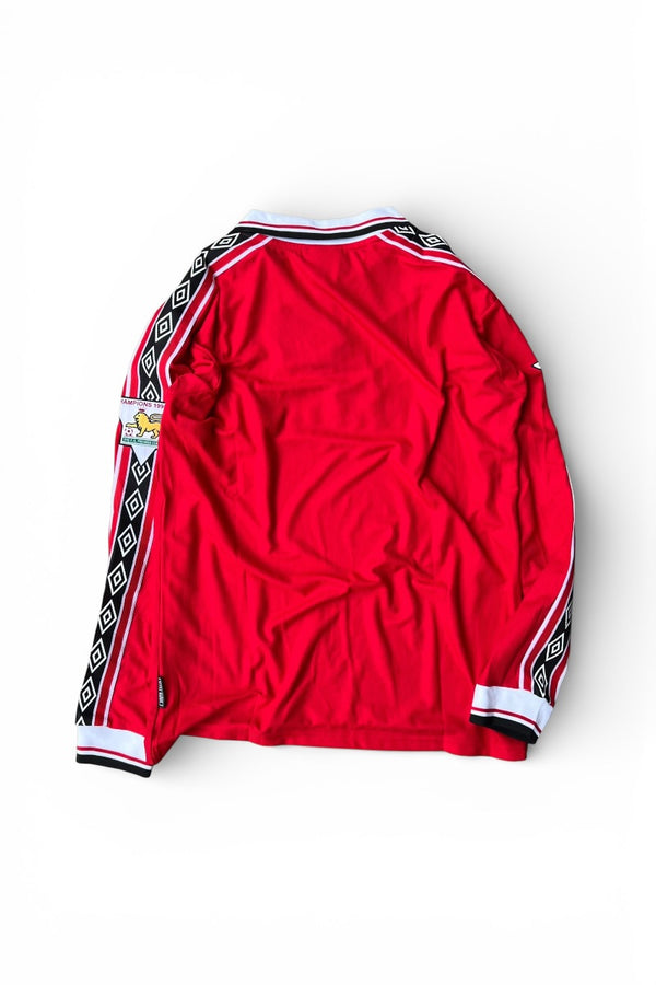 MADE IN ENGLAND 98-99 MANCHESTER UNITED FOOTBALL SHIRT / RED [SIZE: S DEADSTOCK/NOS]