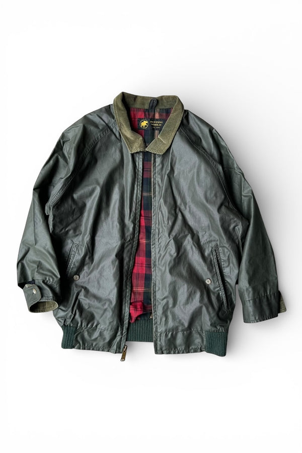MADE IN USA 70'S COATED NYLON JACKET / KHAKI [SIZE: S USED]