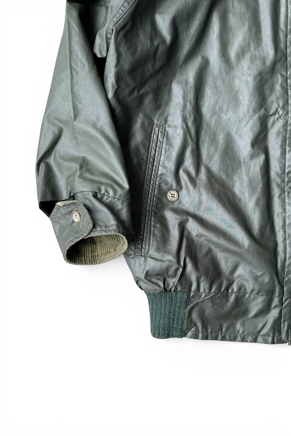 MADE IN USA 70'S COATED NYLON JACKET / KHAKI [SIZE: S USED]