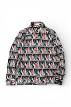 画像をギャラリービューアに読み込む, MADE IN USA 70'S L/S PATTERN SHIRT / BLACK [SIZE: M USED]
