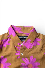 画像をギャラリービューアに読み込む, MADE IN PORTUGAL L/S FLOWER VISCOSE SHIRT / BROWN [SIZE: 46 USED]

