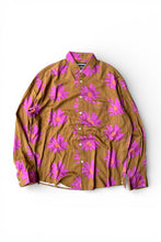 画像をギャラリービューアに読み込む, MADE IN PORTUGAL L/S FLOWER VISCOSE SHIRT / BROWN [SIZE: 46 USED]
