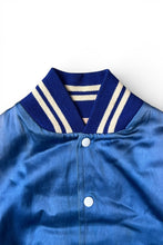 画像をギャラリービューアに読み込む, 60'S SATIN STADIUM JACKET / BLUE [SIZE: 38 USED]
