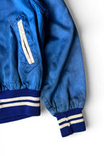 画像をギャラリービューアに読み込む, 60'S SATIN STADIUM JACKET / BLUE [SIZE: 38 USED]
