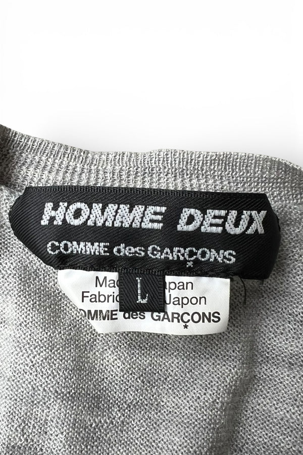 MADE IN JAPAN 15'S BORDER KNIT VEST / GRAY [SIZE: L USED]