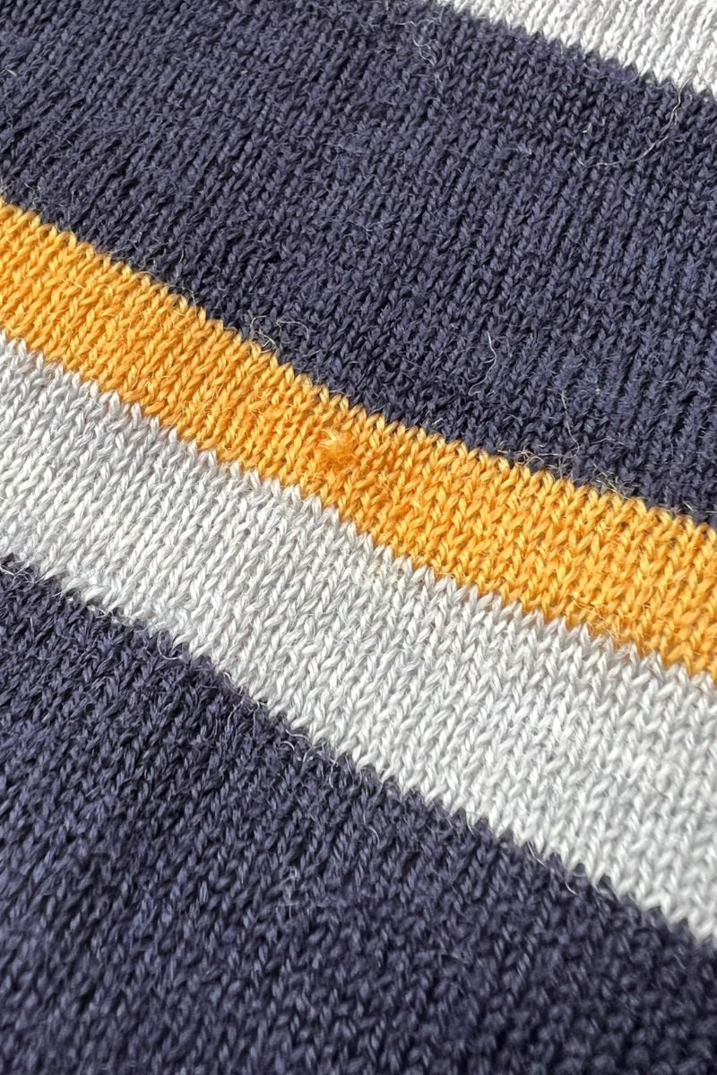 MADE IN JAPAN 15'S BORDER KNIT VEST / GRAY [SIZE: L USED]