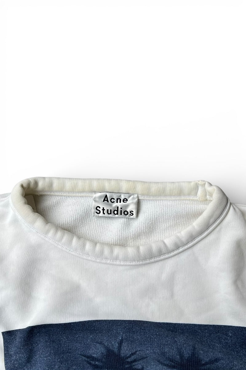MADE IN PORTUGAL 18SS FLOWER PRINT SWEATSHIRT / WHITE [SIZE: S USED]