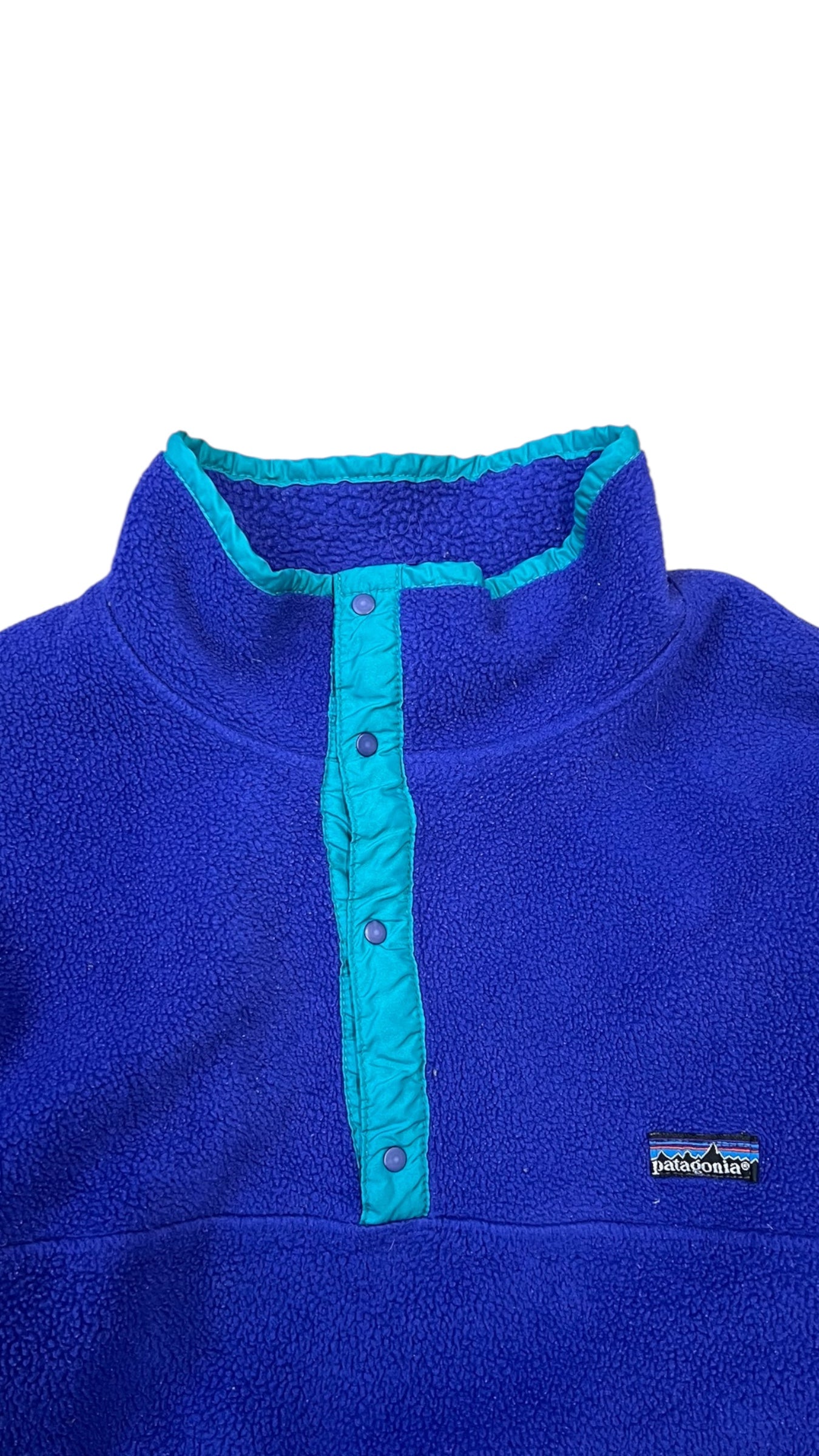 MADE IN USA 80'S SNAP-T FLEECE JACKET / BLUE [SIZE: XL USED]