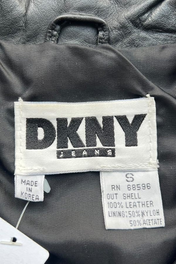 90'S LEATHER VEST / BLACK [SIZE: S USED]