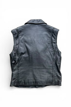画像をギャラリービューアに読み込む, 90'S LEATHER VEST / BLACK [SIZE: S USED]

