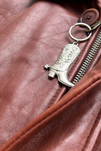 画像をギャラリービューアに読み込む, MADE IN USA 90'S ZIP UP LEATHER HALF COAT / BROWN [SIZE: L USED]
