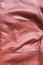 画像をギャラリービューアに読み込む, MADE IN USA 90'S ZIP UP LEATHER HALF COAT / BROWN [SIZE: L USED]
