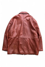 画像をギャラリービューアに読み込む, MADE IN USA 90'S ZIP UP LEATHER HALF COAT / BROWN [SIZE: L USED]

