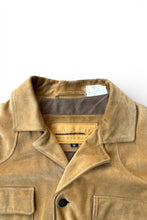 画像をギャラリービューアに読み込む, 98'S OPEN COLLAR NUBACK LEATHER COVERALL / BEIGE [SIZE: M USED]
