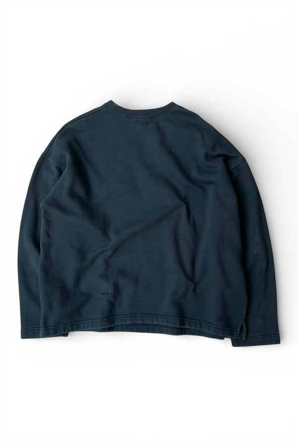 EMBROIDERY SWEATSHIRT / BLACK [SIZE: M USED]
