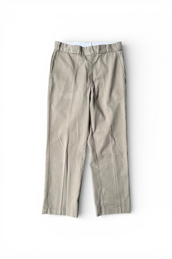 MADE IN USA 80'S WORK PANTS / BEIGE [SIZE: 34 USED]