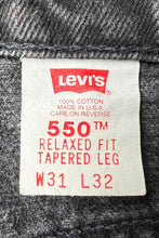 画像をギャラリービューアに読み込む, MADE IN USA 94'S 550 DENIM PANTS SULFUR BLACK / BLACK [SIZE: 31 USED]
